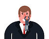 Vector clipart: Lead by nose. Man hangs on his nose